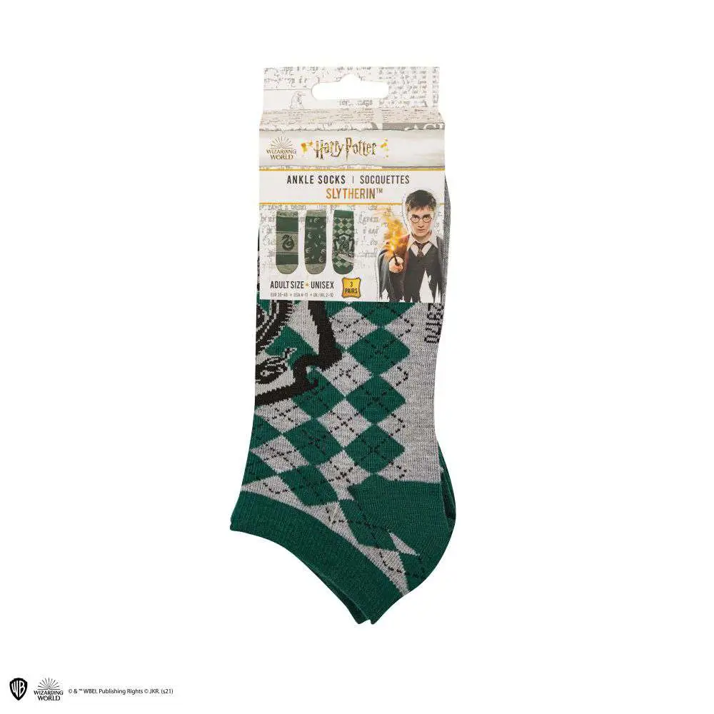 HARRY POTTER - Hp Slytherin Ankle Socks Set (3) - Figurine